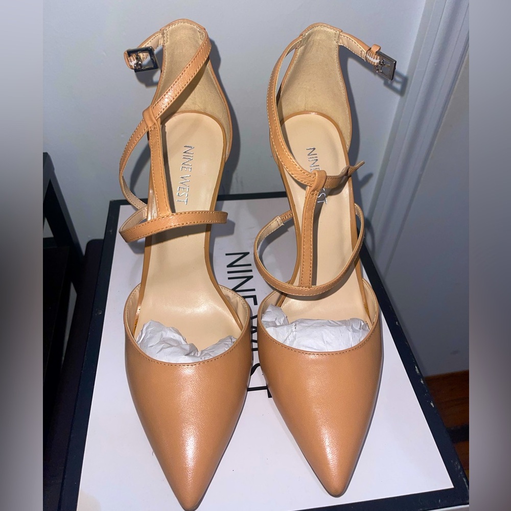 Nine West Camel Strappy Heels